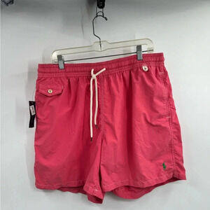 Polo Ralph Lauren Mini Pony Pink Mesh Lined Swim Trunks Short Shorts Men XXL NEW